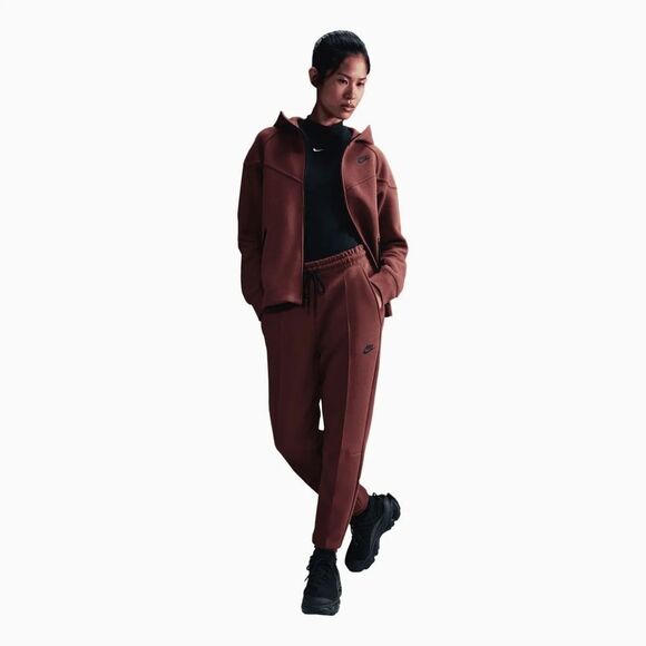 Nike Tech Fleece Mid-Rise Joggers Sportswear Women's Large FB8330-605 Red Sepia - Picture 13 of 15